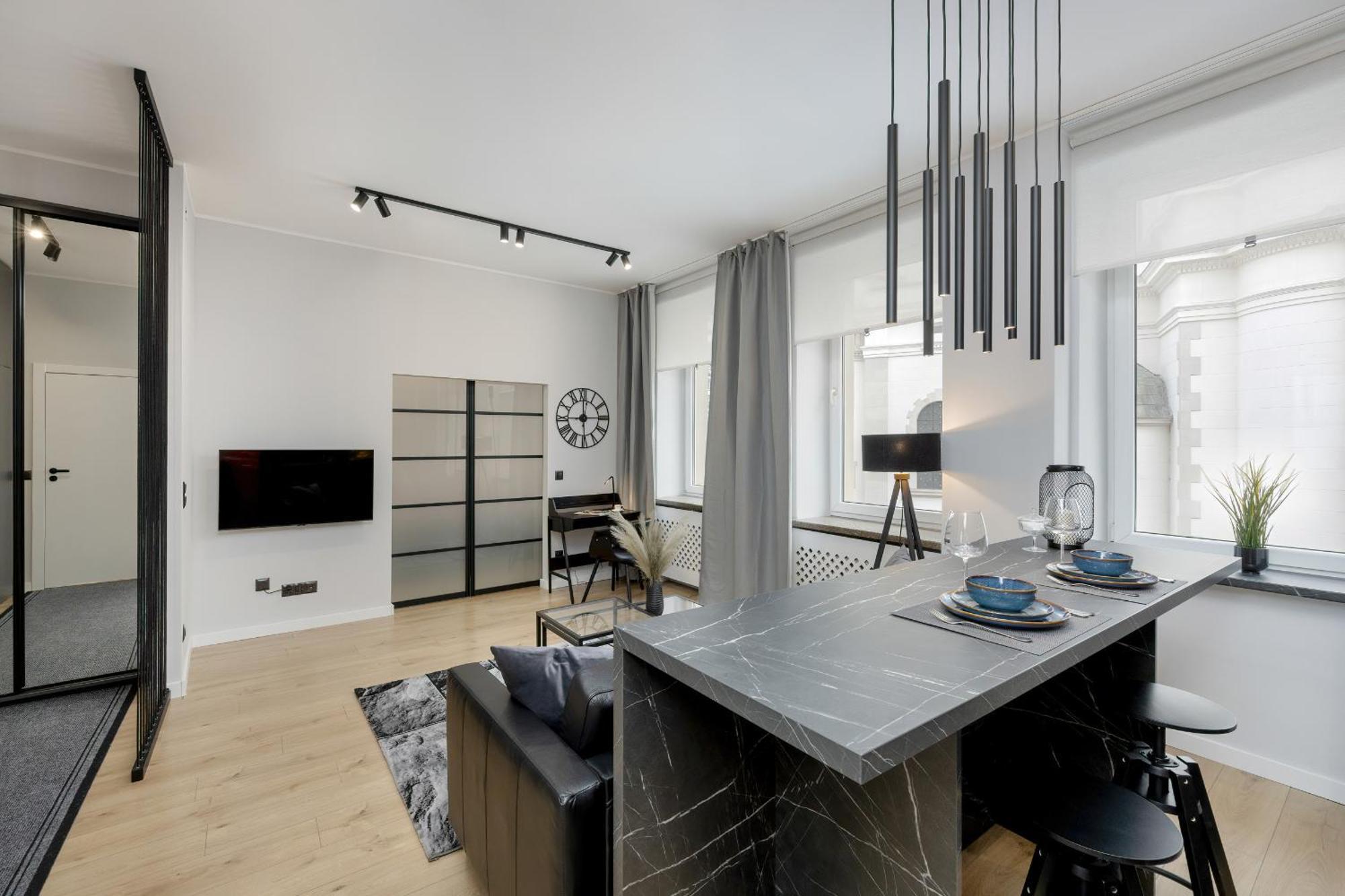 Exclusive Grey And Red Apartment In Warsaw Center By Noclegi Renters 外观 照片
