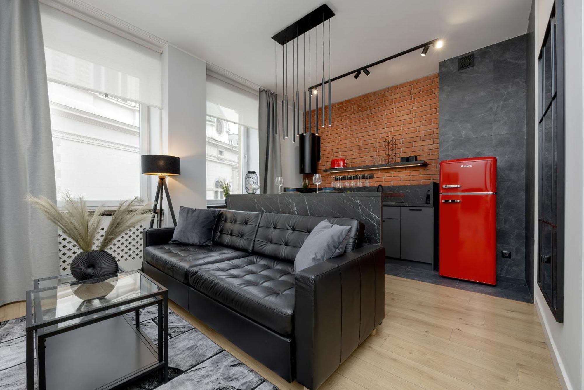 Exclusive Grey And Red Apartment In Warsaw Center By Noclegi Renters 外观 照片