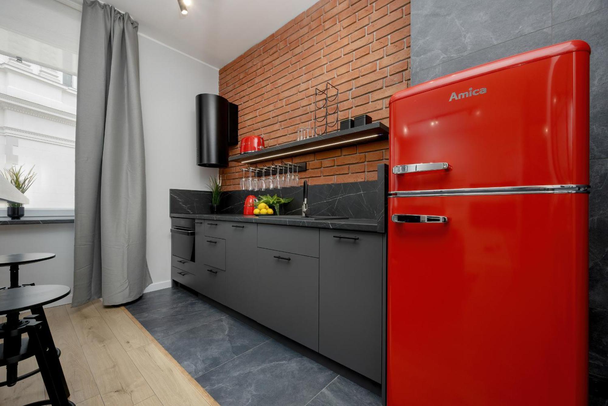 Exclusive Grey And Red Apartment In Warsaw Center By Noclegi Renters 外观 照片