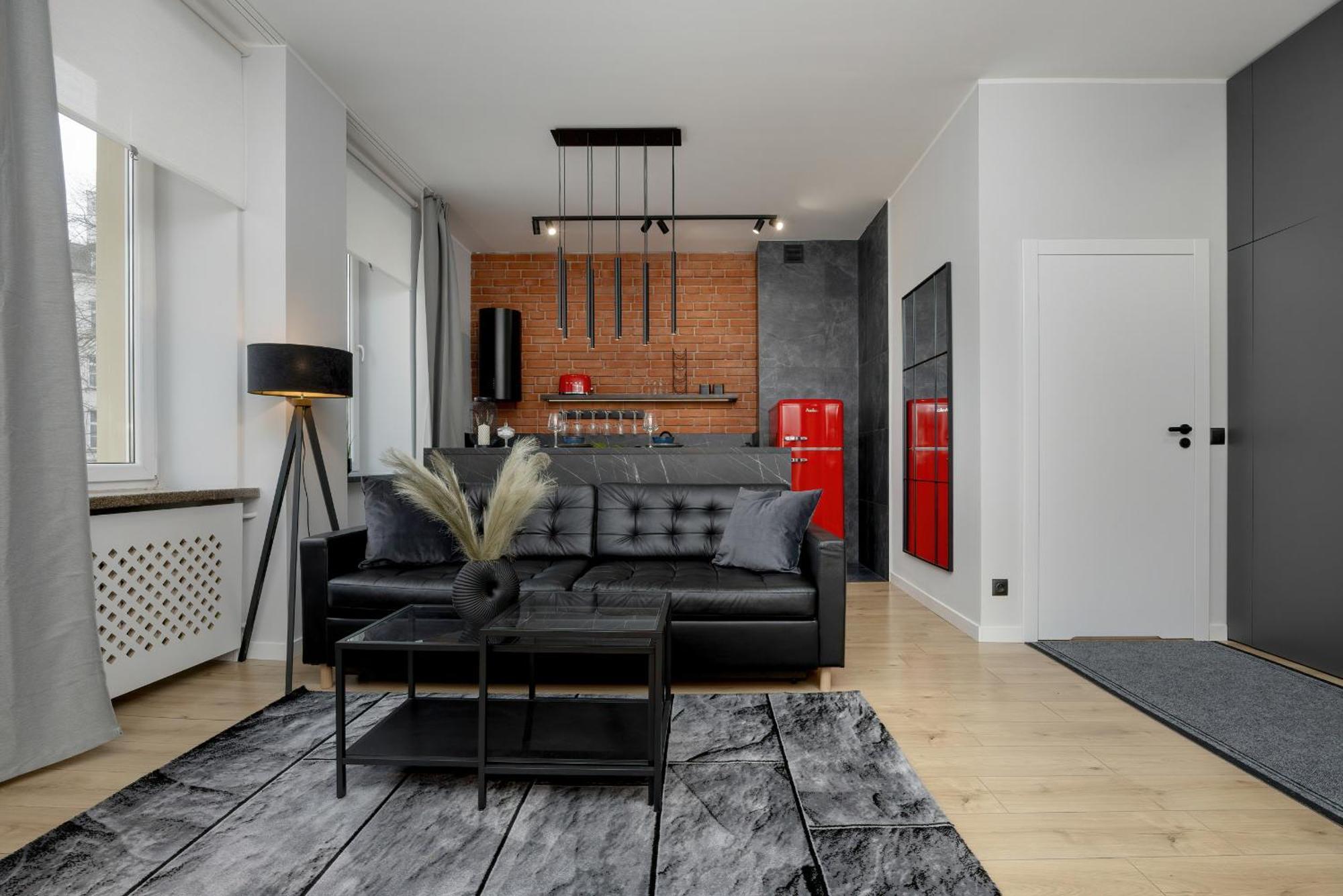 Exclusive Grey And Red Apartment In Warsaw Center By Noclegi Renters 外观 照片