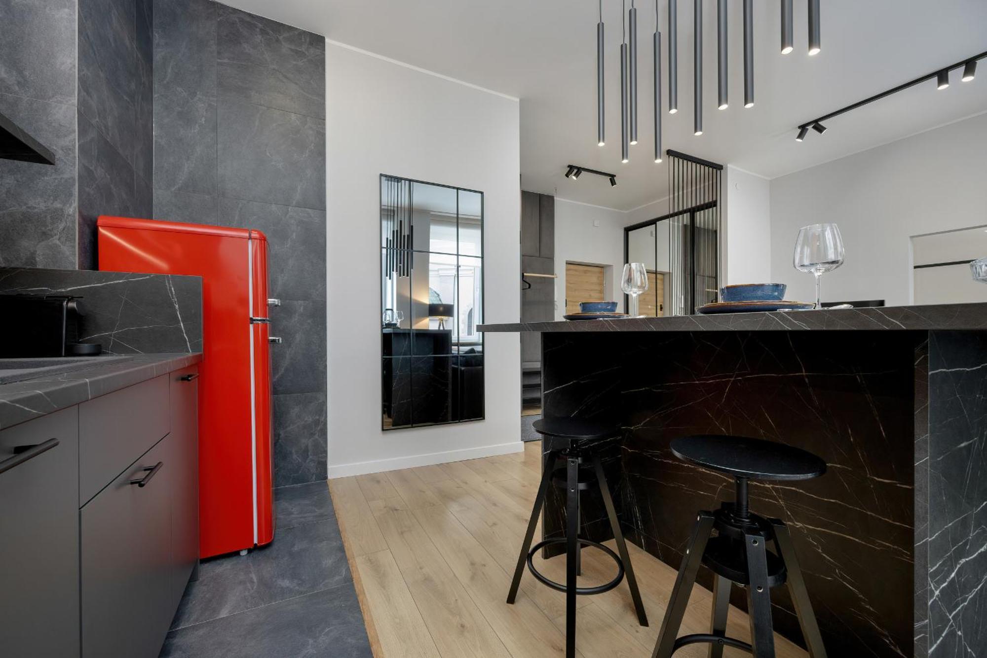 Exclusive Grey And Red Apartment In Warsaw Center By Noclegi Renters 外观 照片
